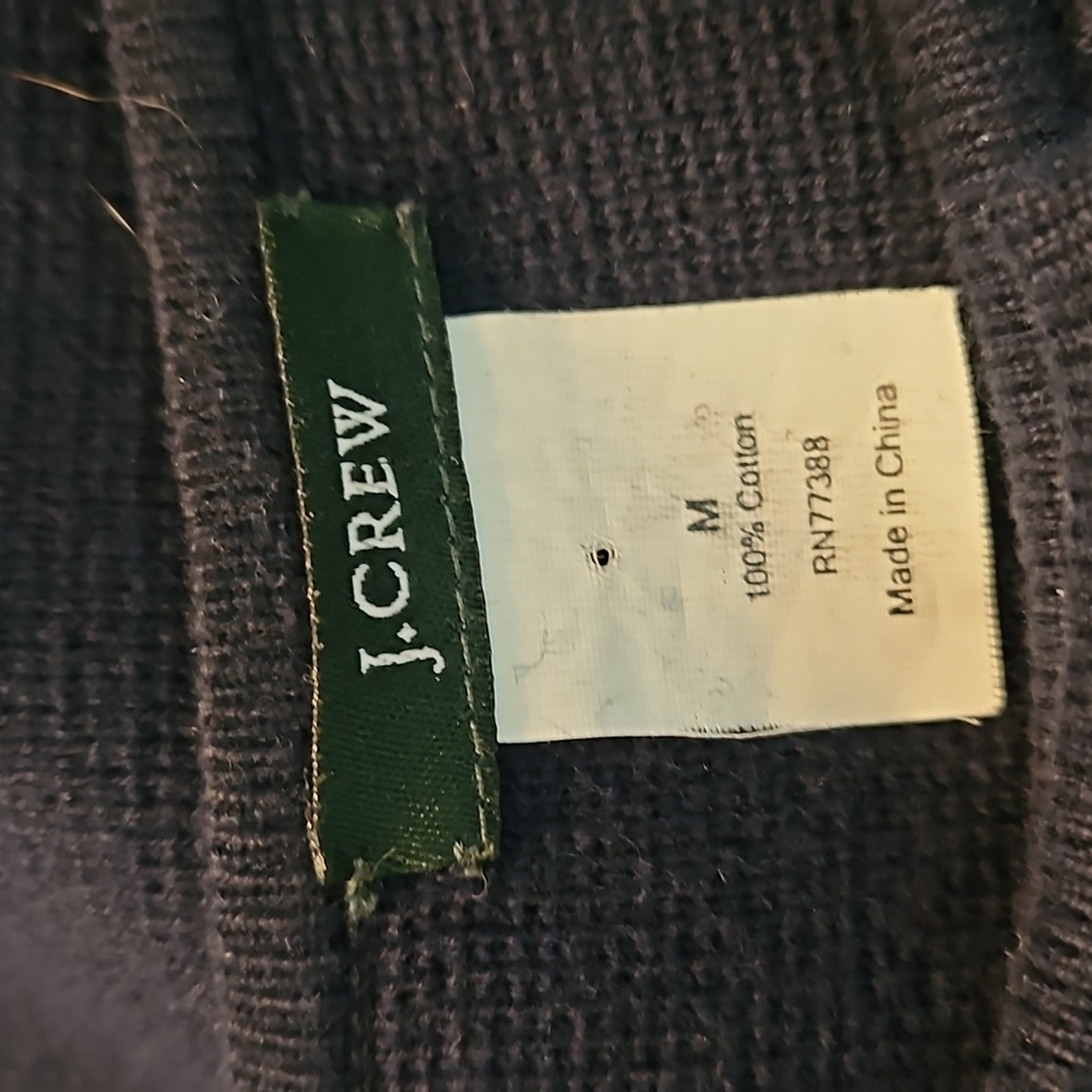 J. Crew | Women's Vintage Navy Cotton Double Breasted Peat Coat Sz M - Picture 6 of 8